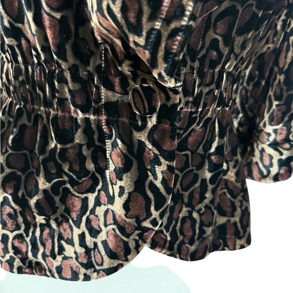 Manuys Elegant Brown and Black Velvet Vest with Peplum Style Size Medium - Picture 5 of 10